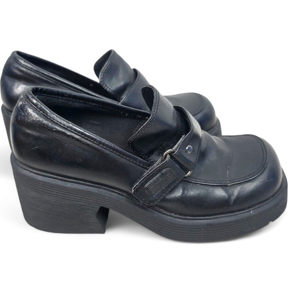 Esprit Black Chunky Platform Mary Jane Asteroid 90's Shoes Women Sz 5 1/2‎